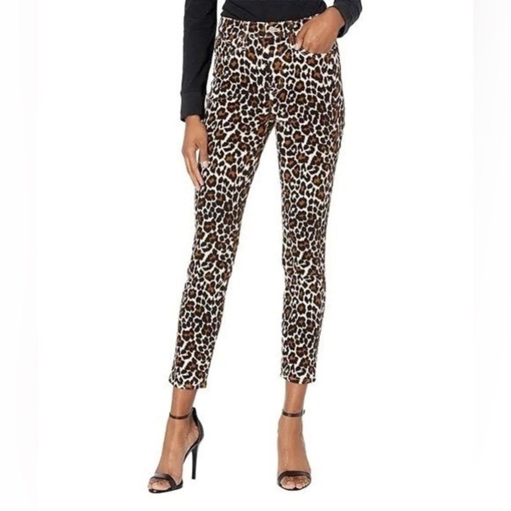J Crew Leopard Print Corduroy Pants Women's Size 25 AQ625 10"‎ Toothpick 25x27